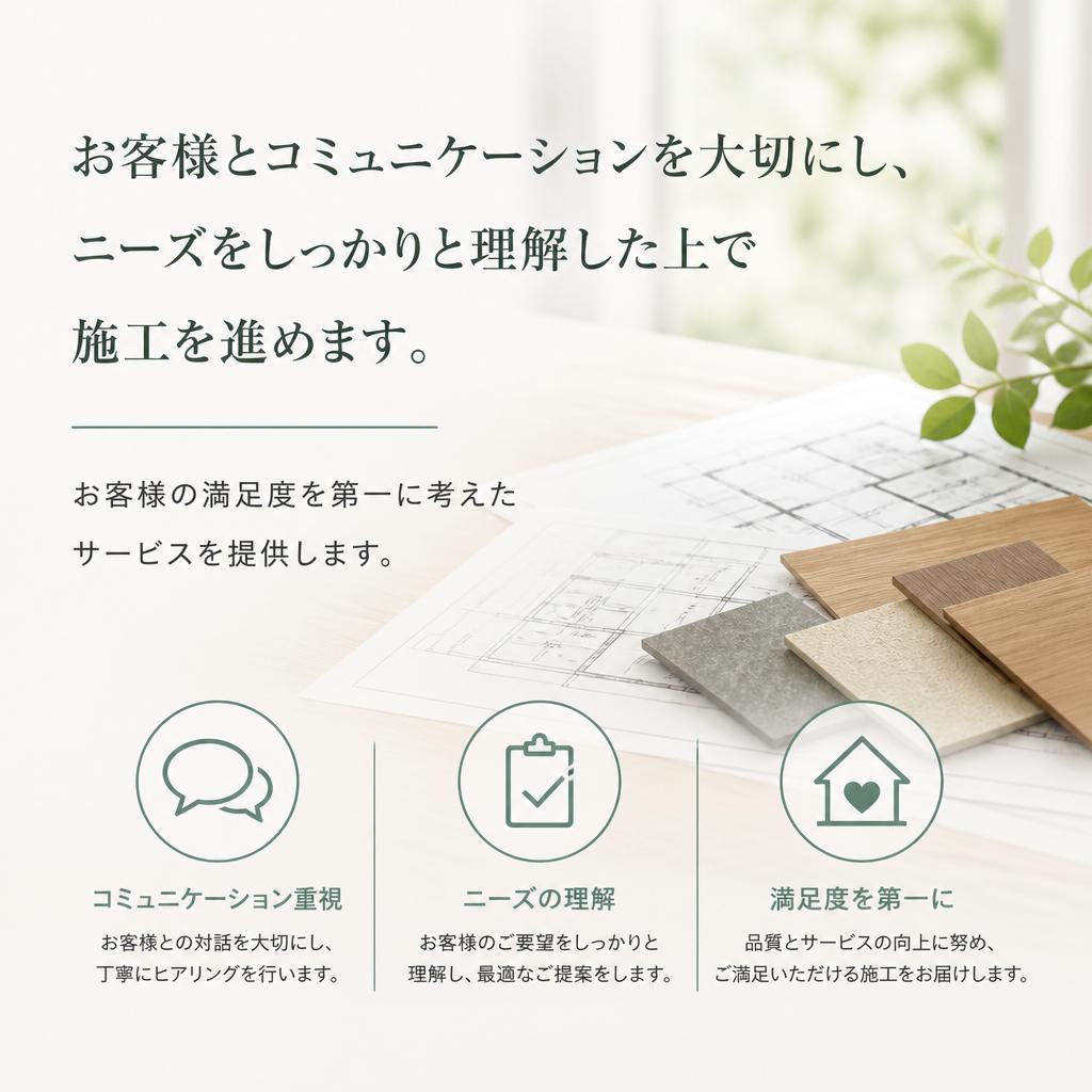 お客様の声を大切にした施工