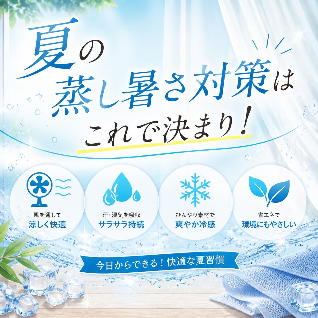 夏の蒸し暑さ対策はこれで決まり！