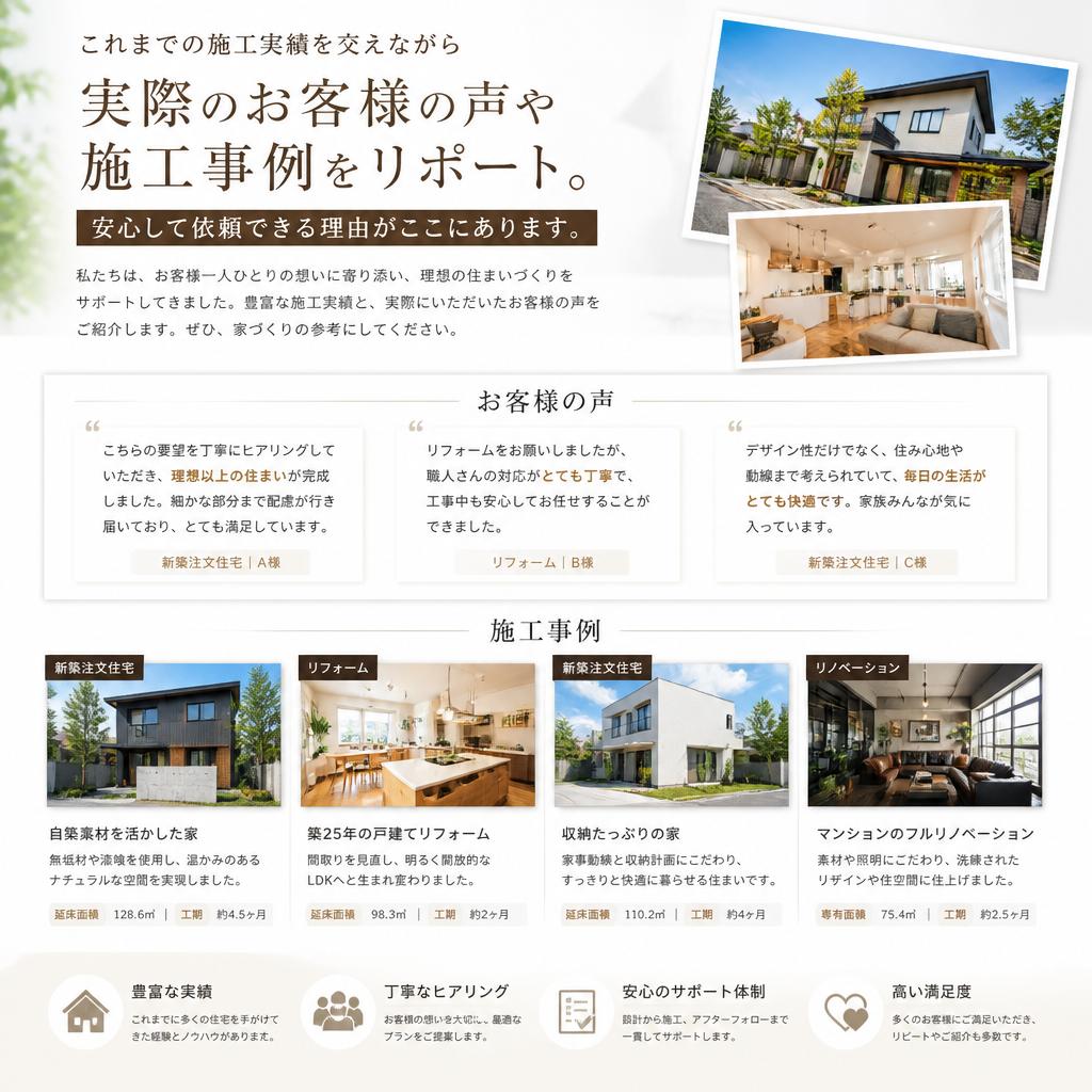 3. 高品質施工の実績