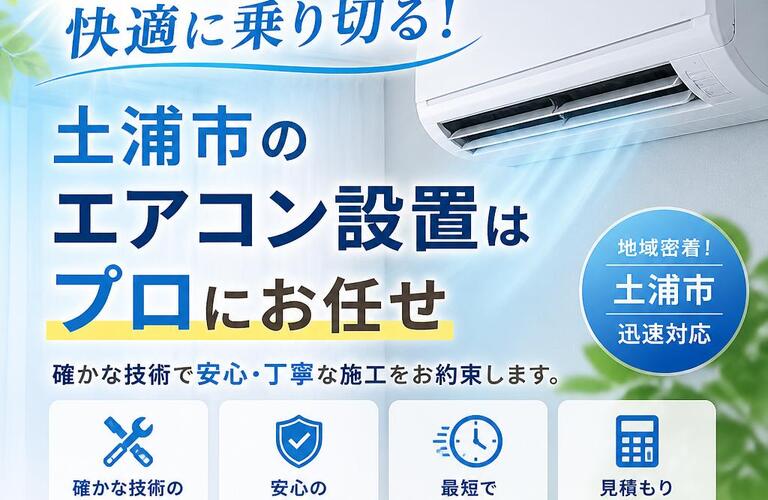 夏の暑さを快適に乗り切る！土浦市のエアコン設置はプロにお任せ