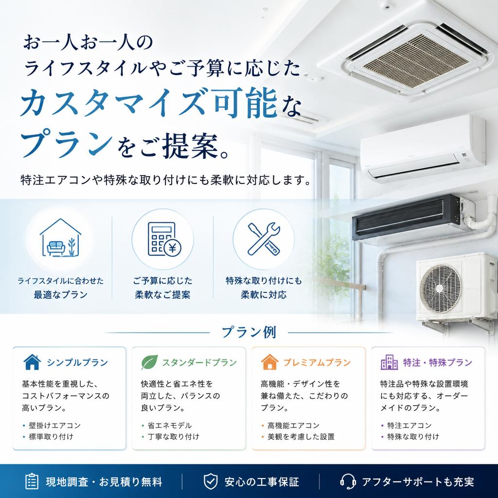 お客様のニーズに合わせたプラン