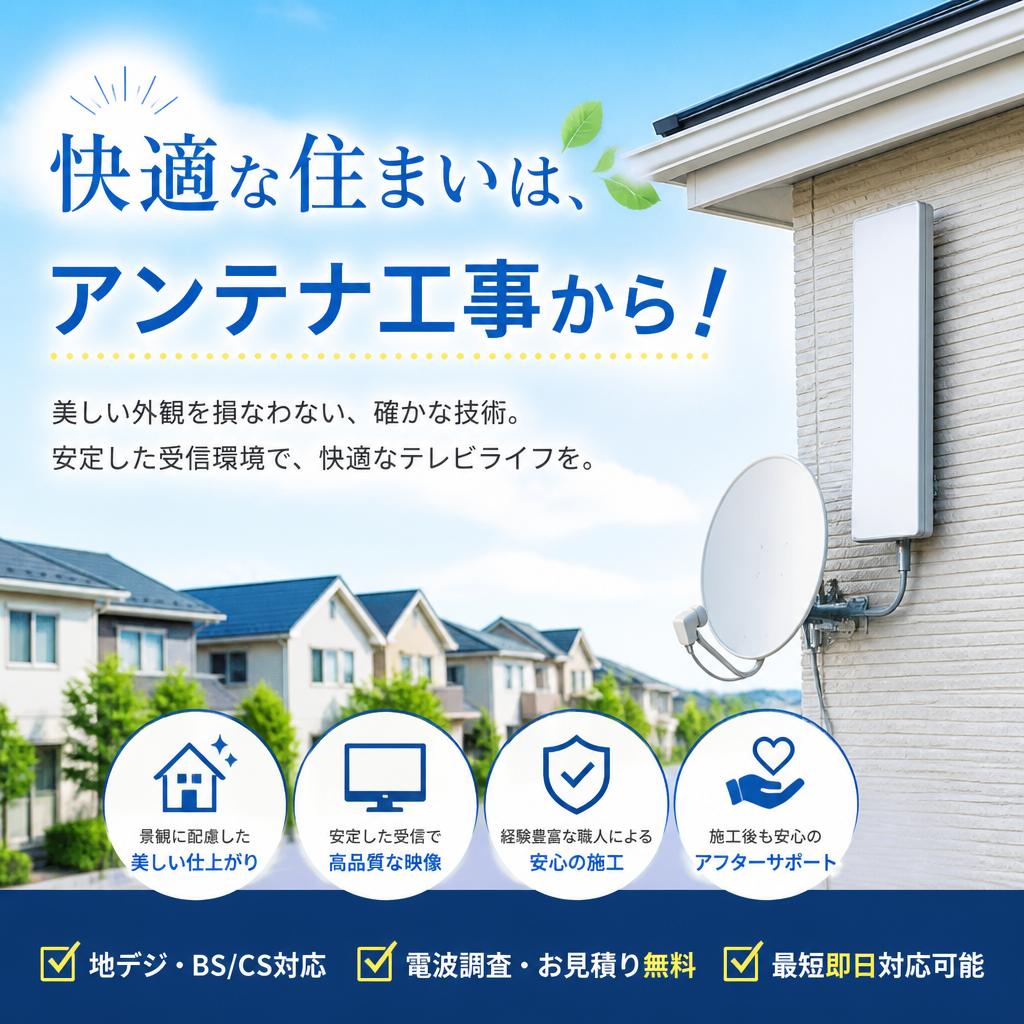 快適な住まいは、アンテナ工事から！