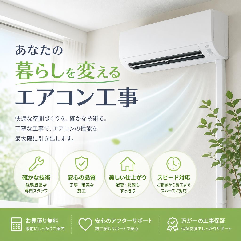 あなたの暮らしを変えるエアコン工事