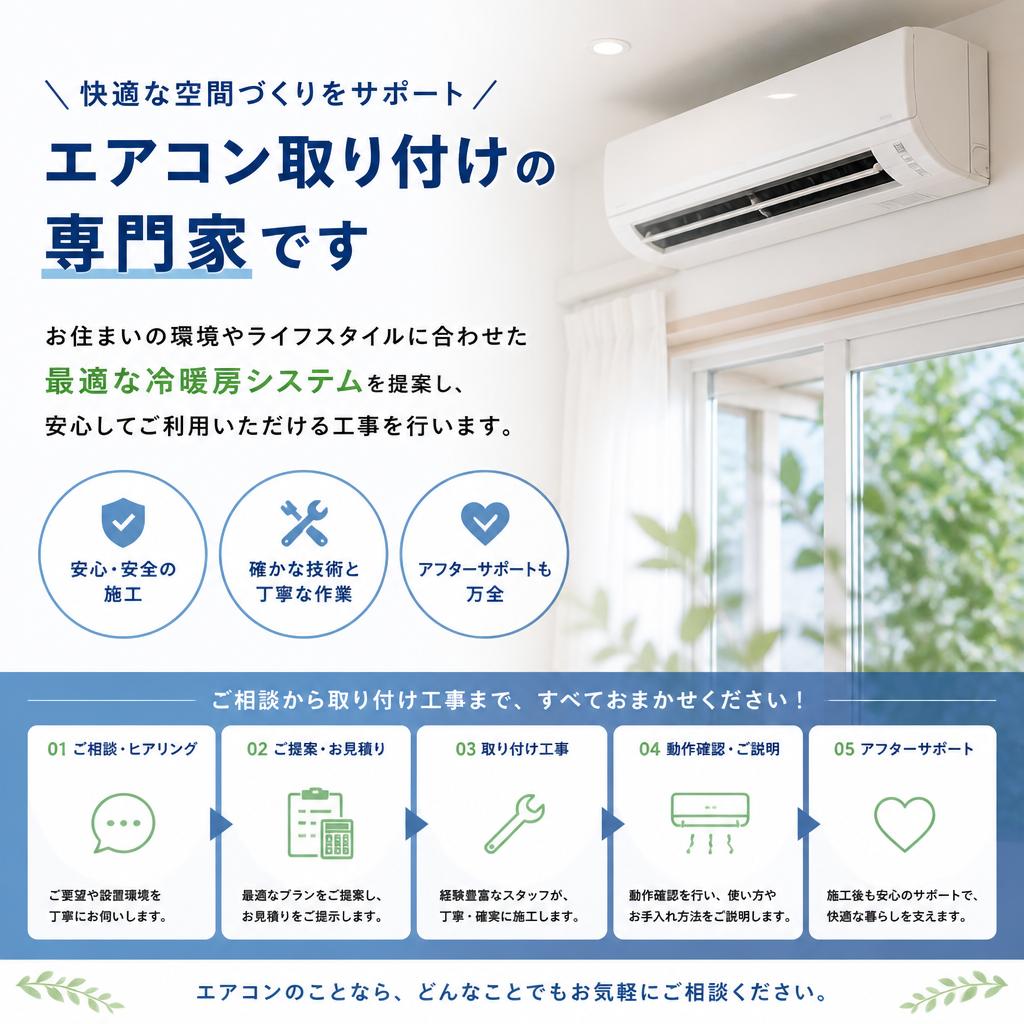 エアコン取り付けのプロフェッショナル