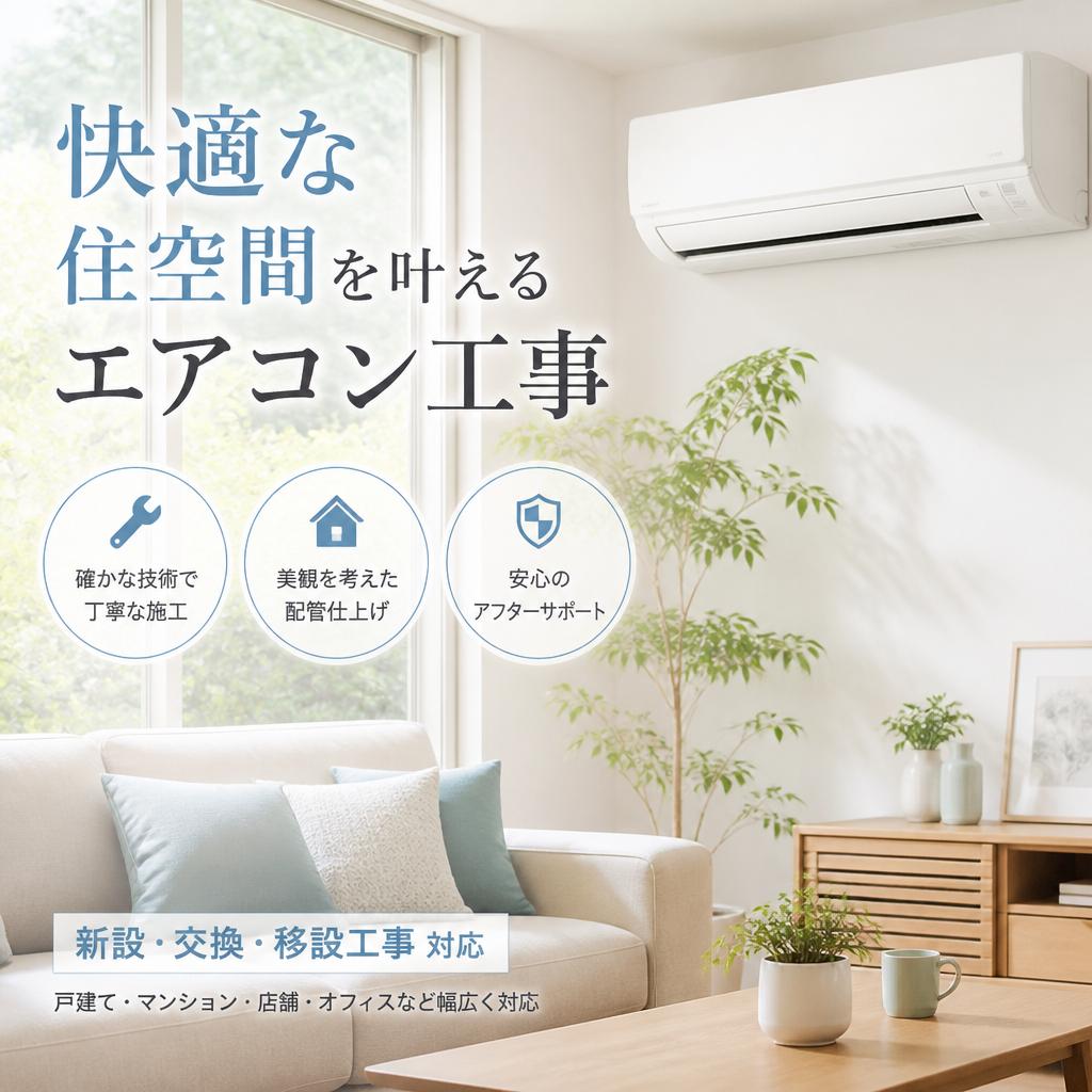 快適な住空間を叶えるエアコン工事
