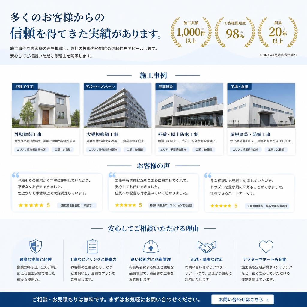 実績と信頼の証