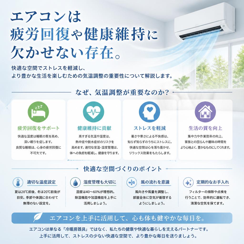 快適な暮らしのための気温調整