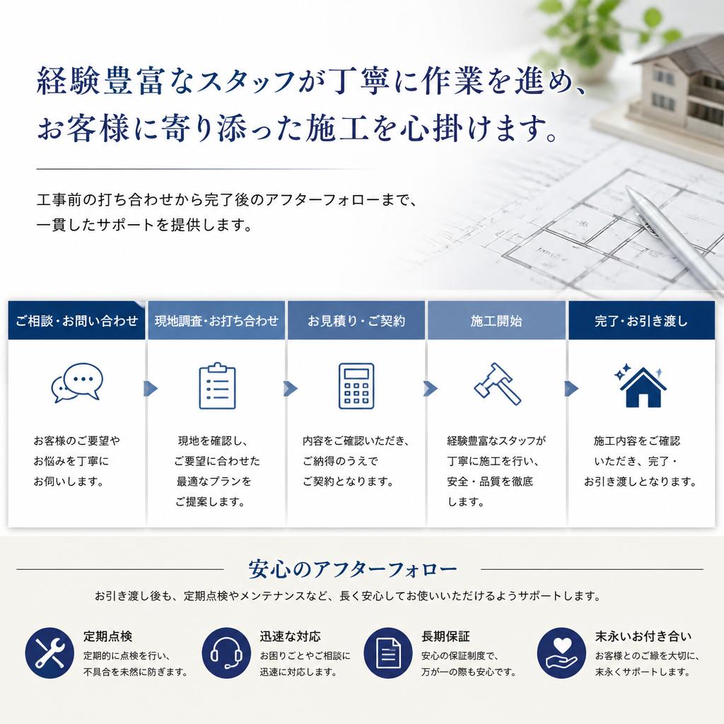 安心の施工プロセス