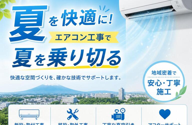 土浦・つくばの夏を快適に！エアコン工事で夏を乗り切る