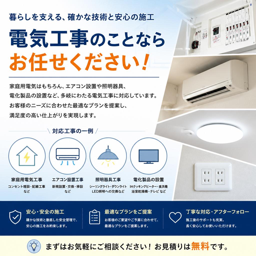 多様な電気工事に対応