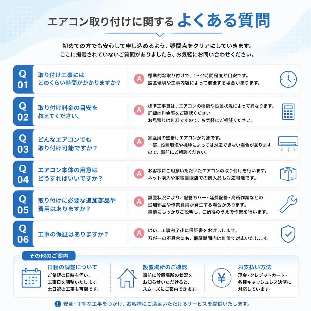 よくある質問で不安解消