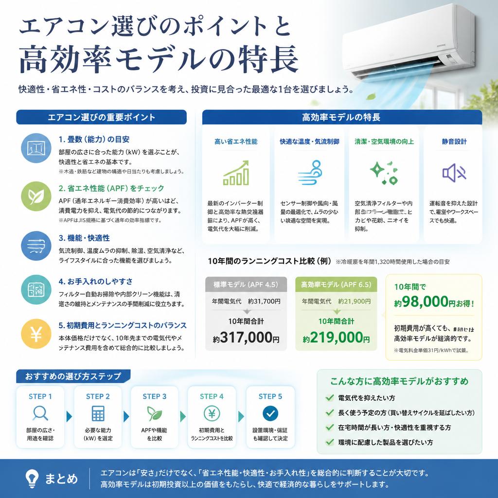 高効率エアコンの選び方