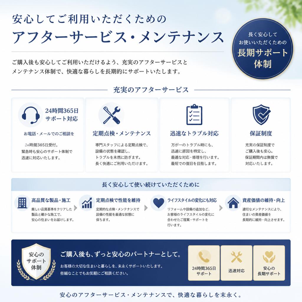 施工後のサポート体制