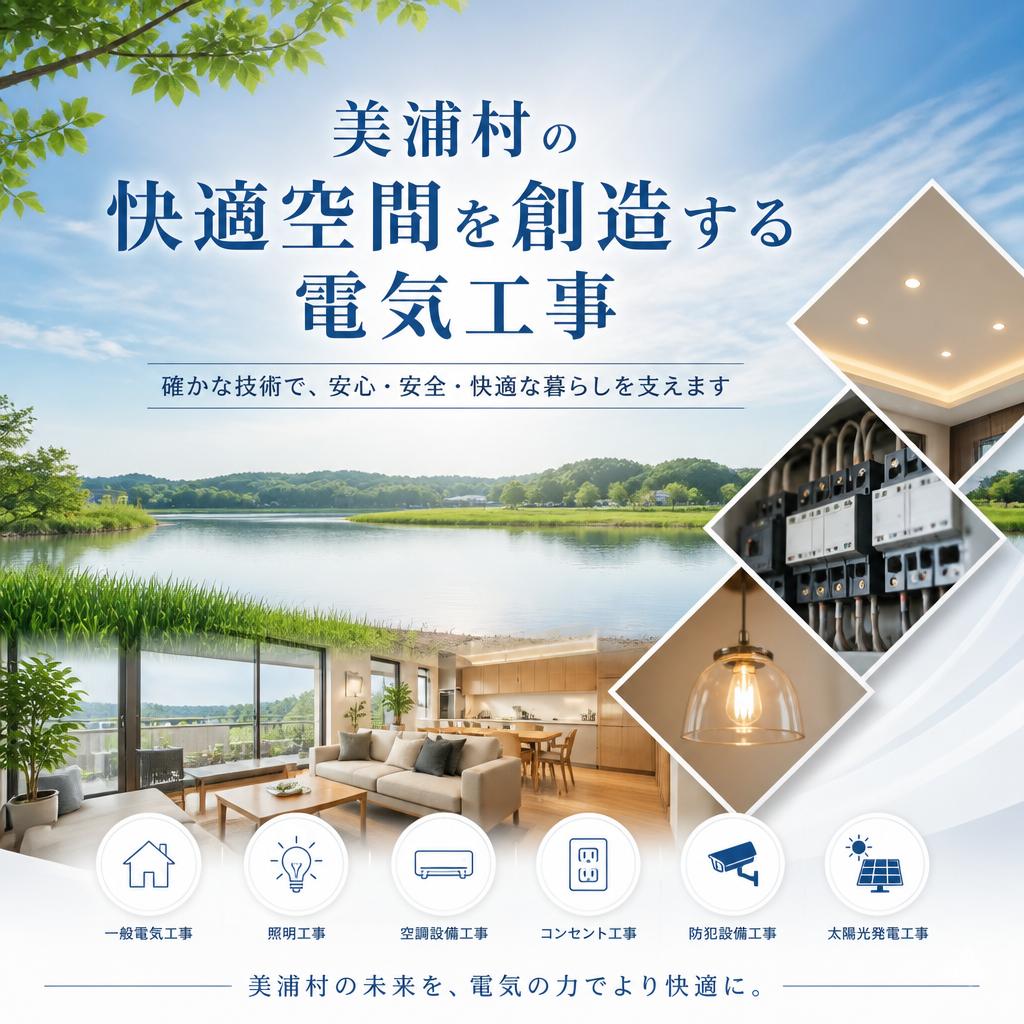 美浦村の快適空間を創造する電気工事
