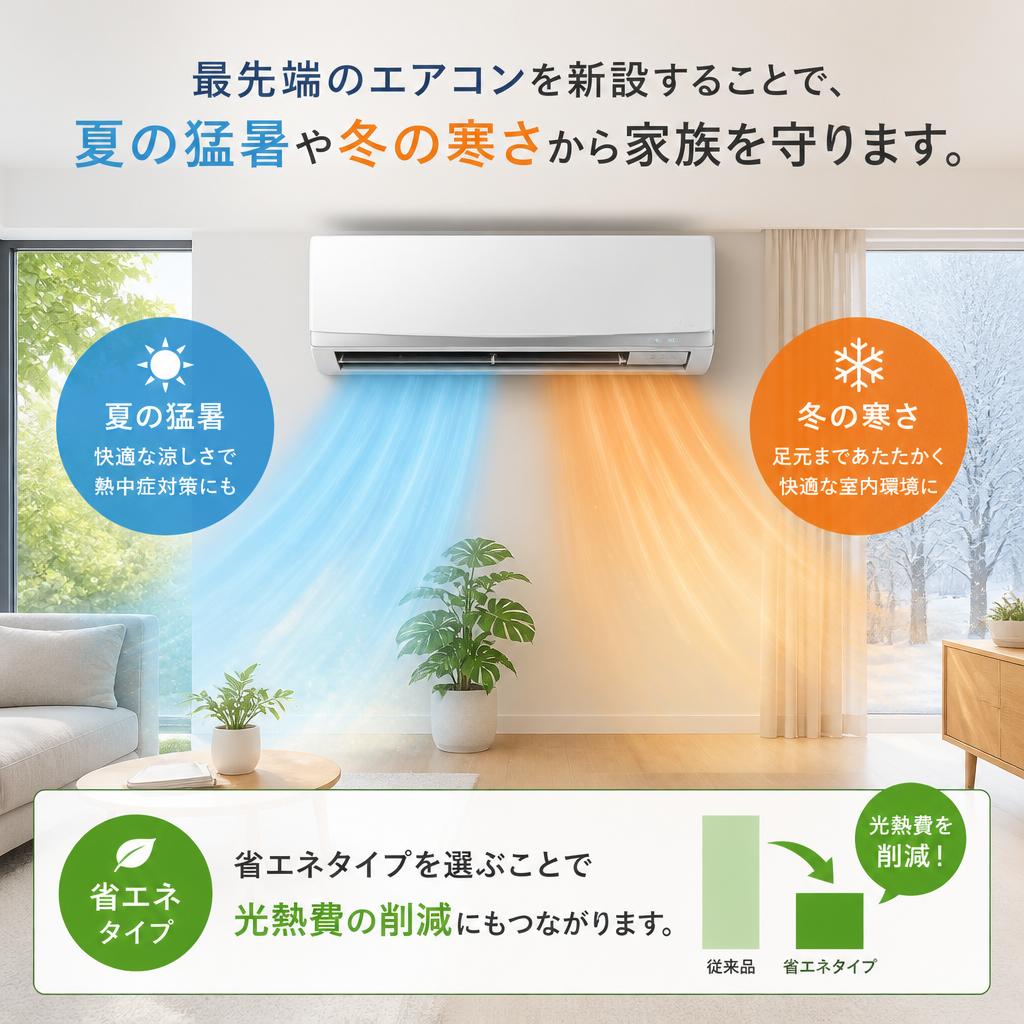 エアコン新設工事のメリット