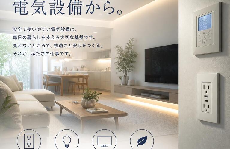 快適な住まいは電気設備から。