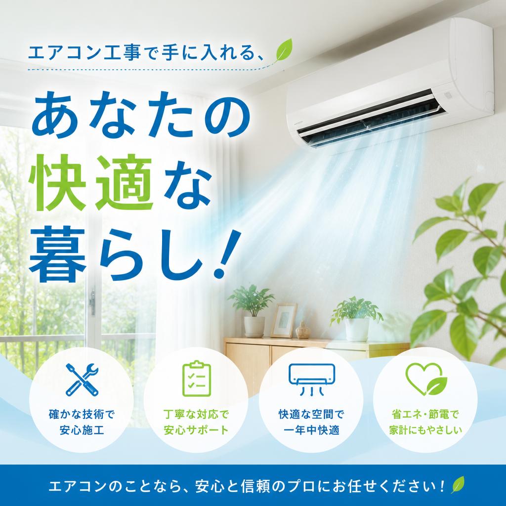 エアコン工事で手に入れる、あなたの快適な暮らし！