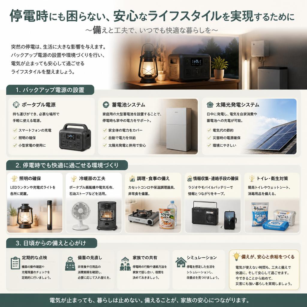 停電対策で安心なライフスタイル