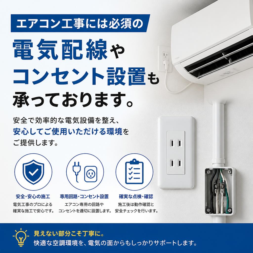 電気配線とコンセント設置の安心
