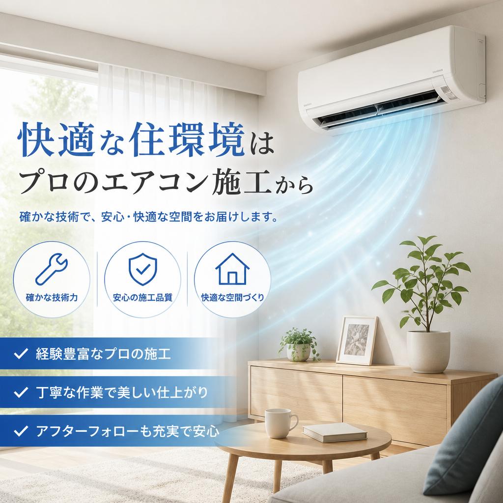 快適な住環境はプロのエアコン施工から