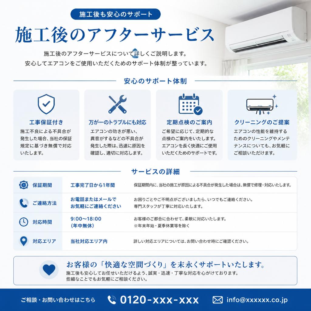 安心のアフターサービス