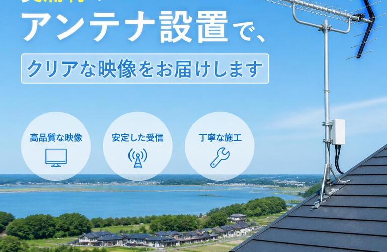 美浦村のアンテナ設置で、クリアな映像をお届けします