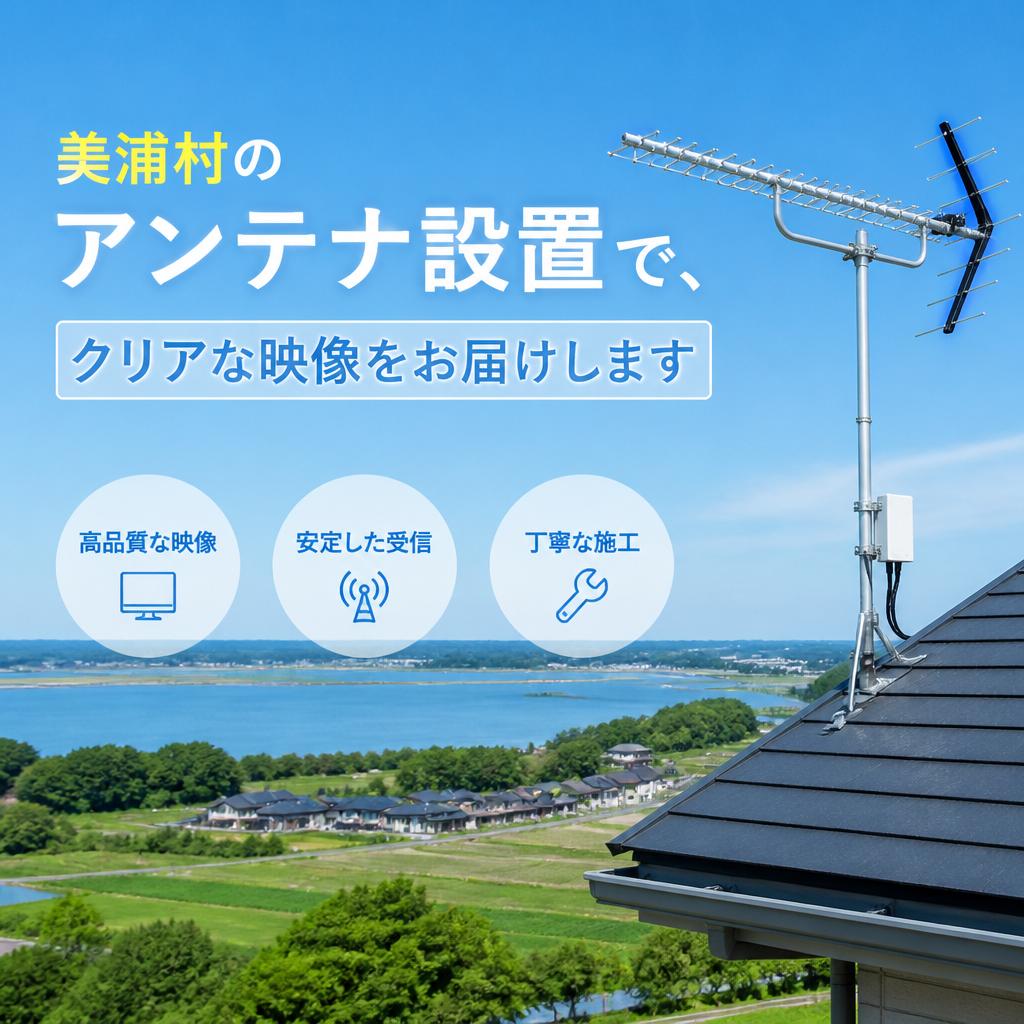 美浦村のアンテナ設置で、クリアな映像をお届けします