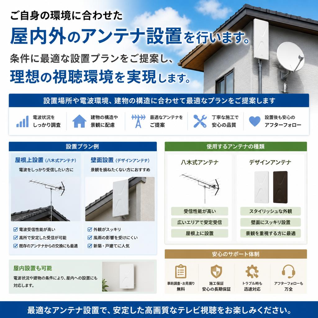屋内外の設置に柔軟に対応