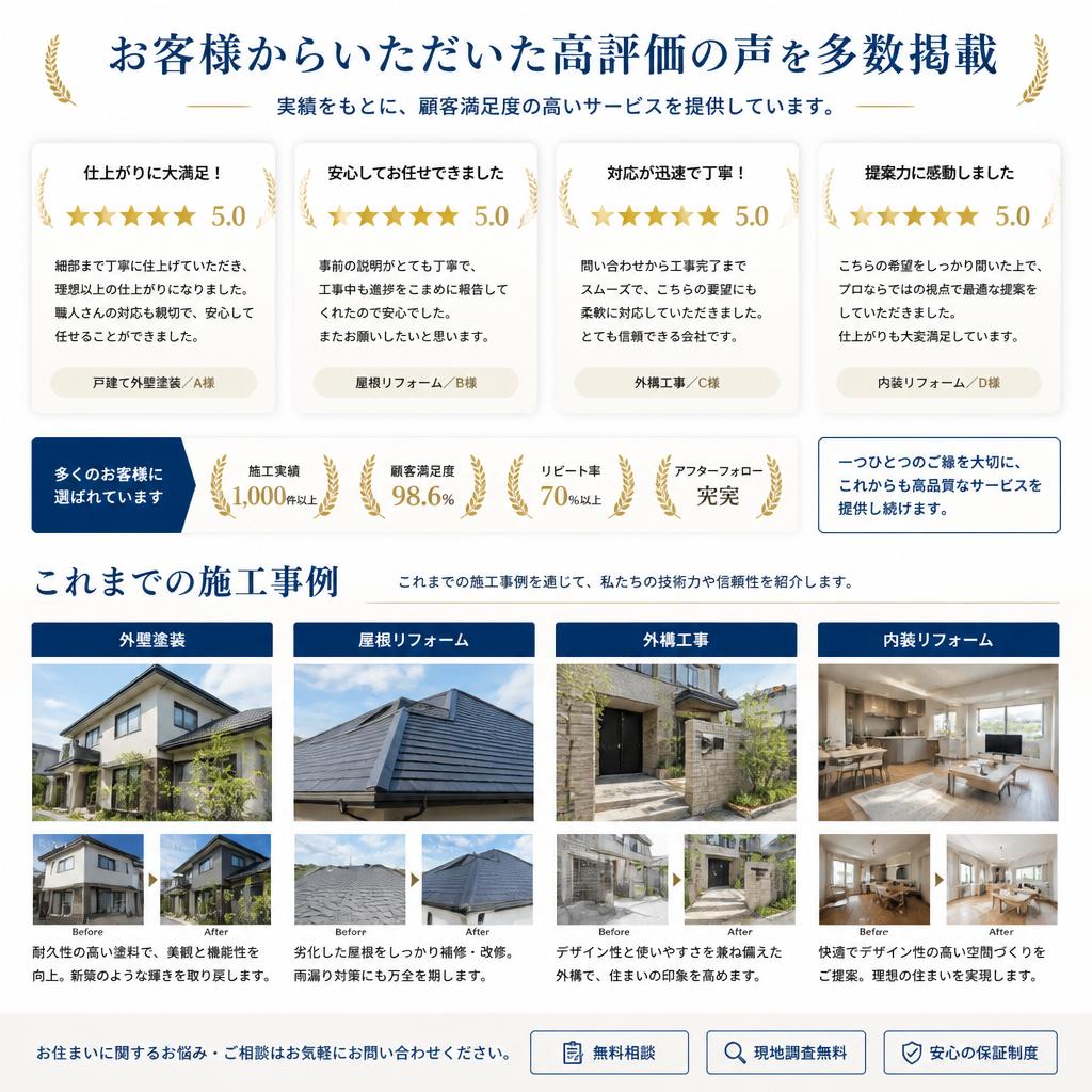 お客様の声：実績紹介
