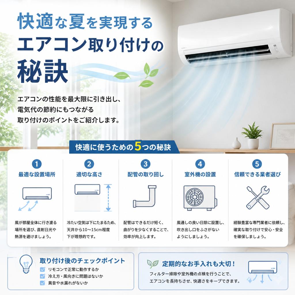 快適な夏を実現するエアコン取り付けの秘訣