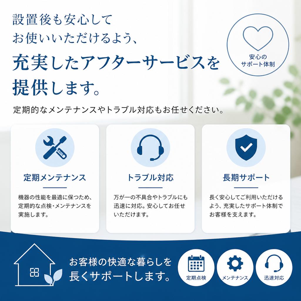 安心のアフターサービス