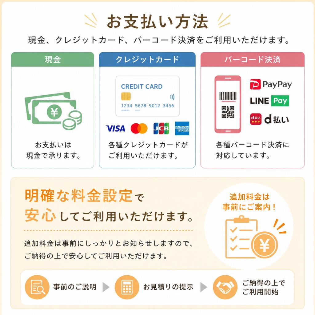 手頃で明確なお支払い