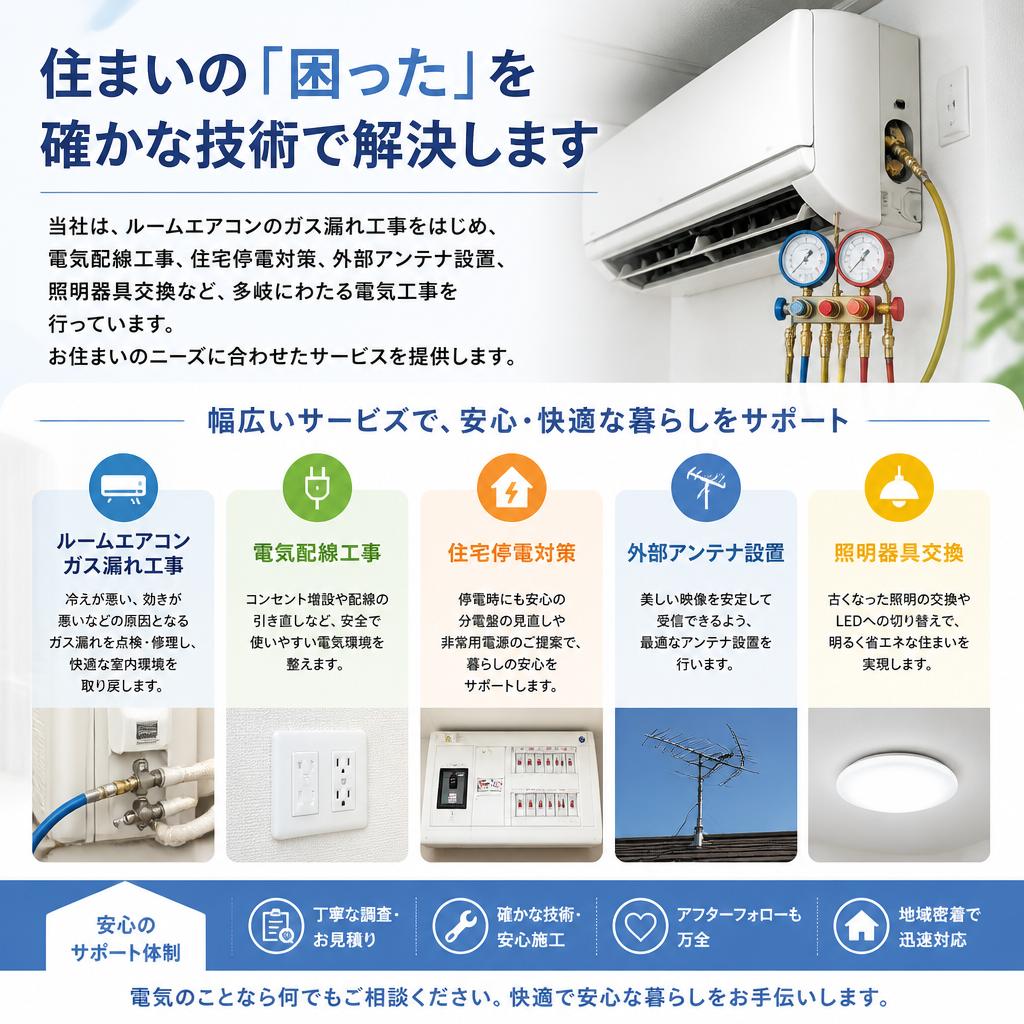 2. 多彩な電気工事サービス