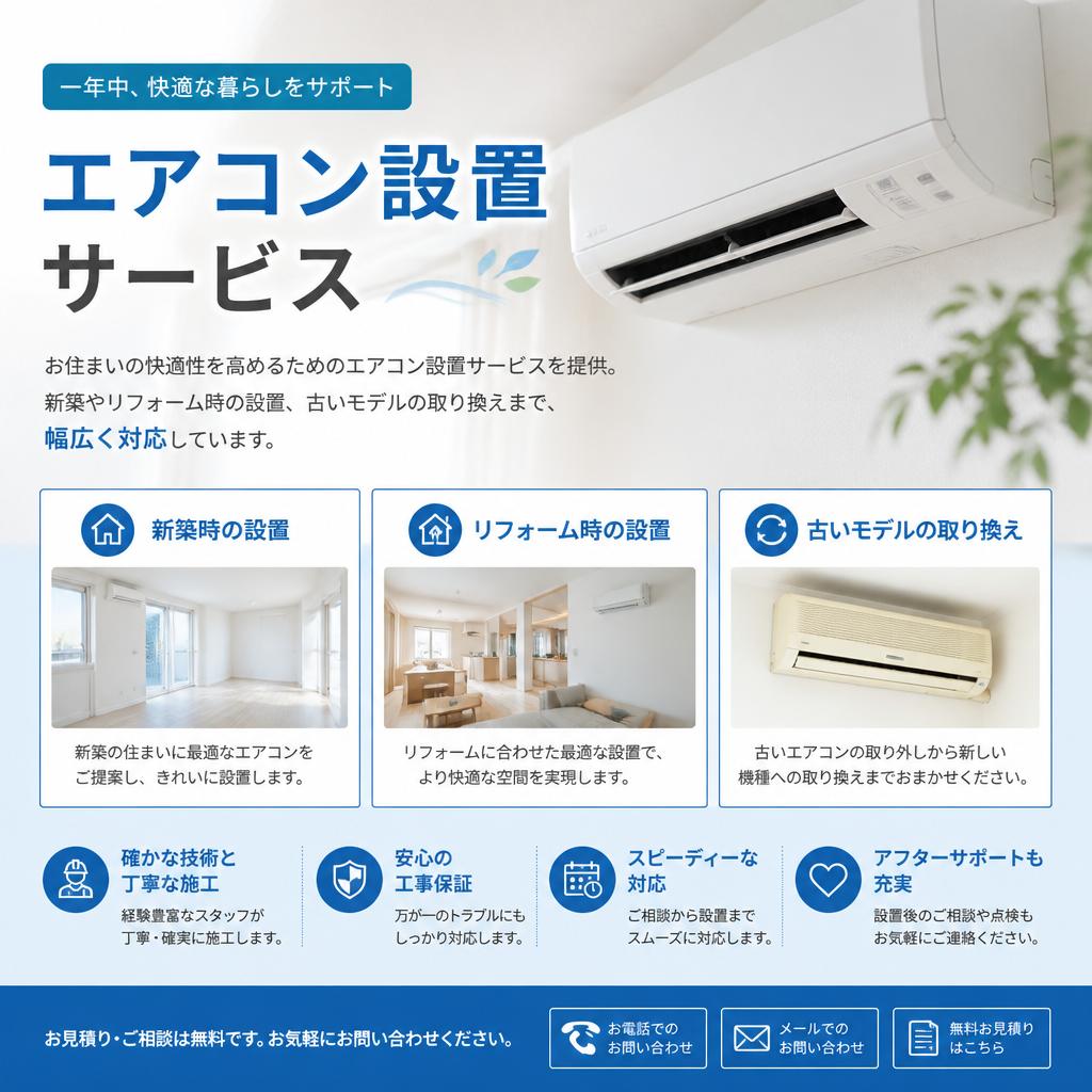 エアコン工事のプロフェッショナル