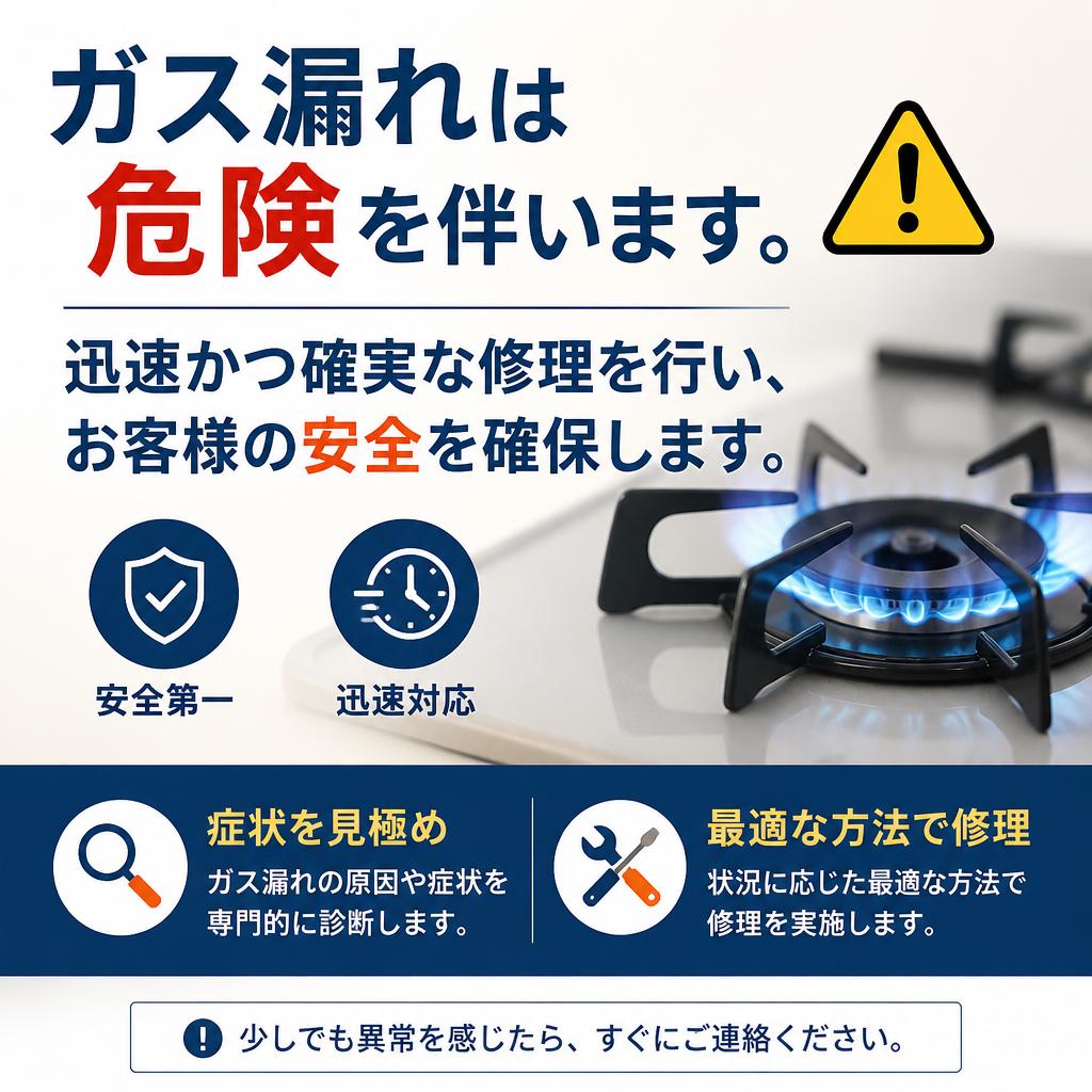 安全第一のガス漏れ修理