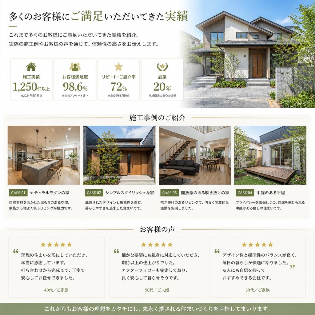 お客様の声と実績