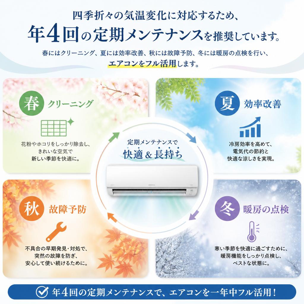 四季に対応したメンテナンスプラン