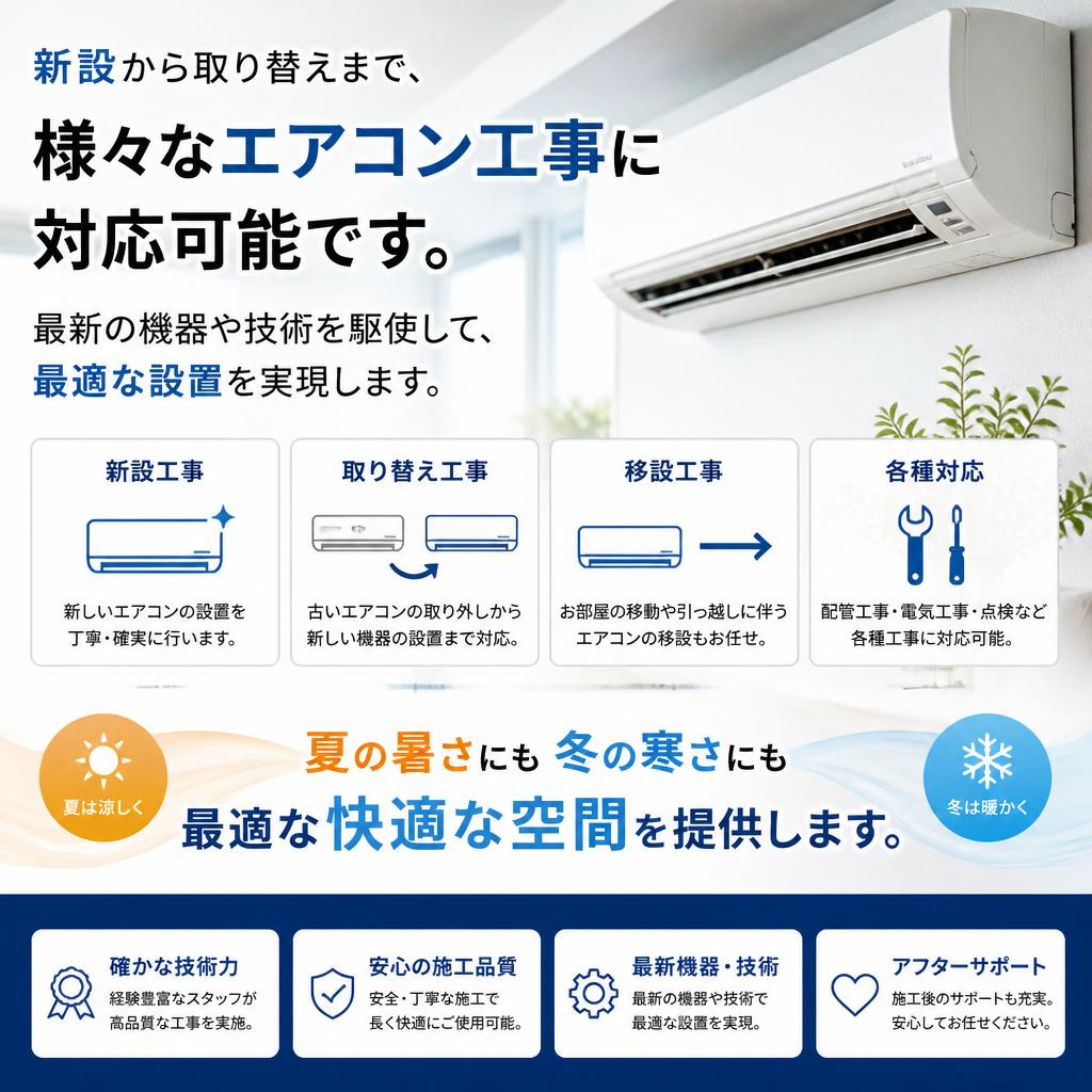 エアコン工事のプロフェッショナル