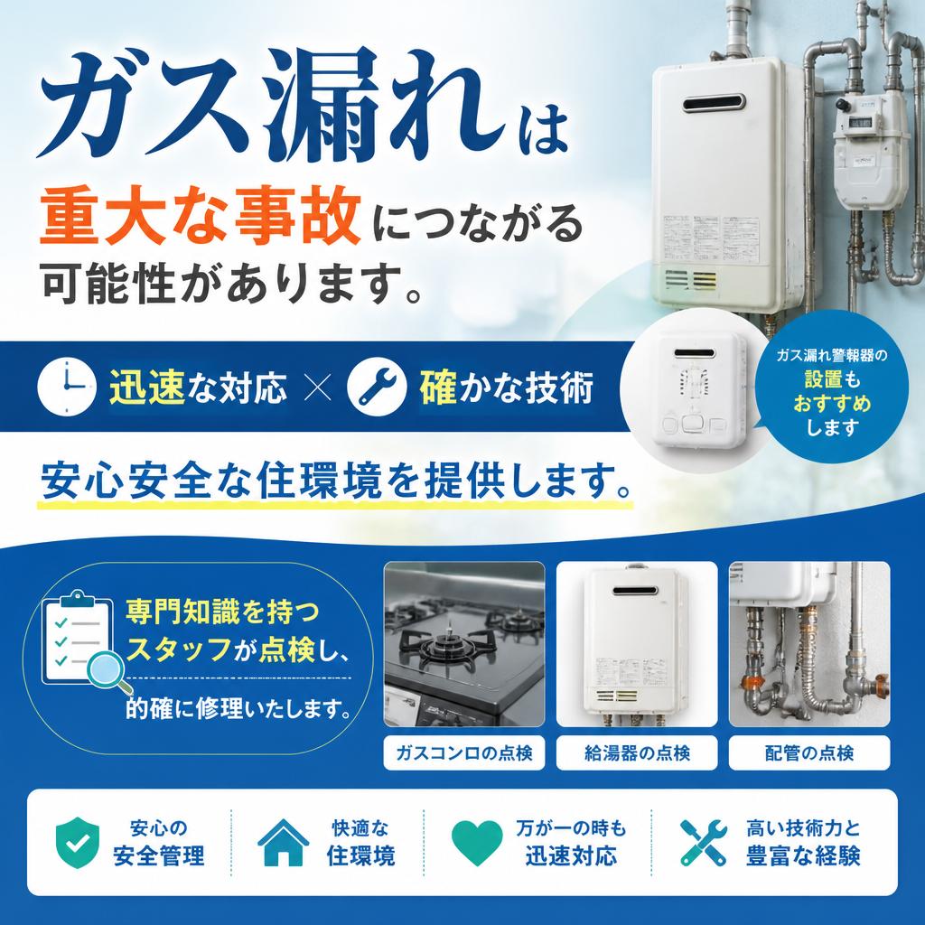 安全第一のガス漏れ修理