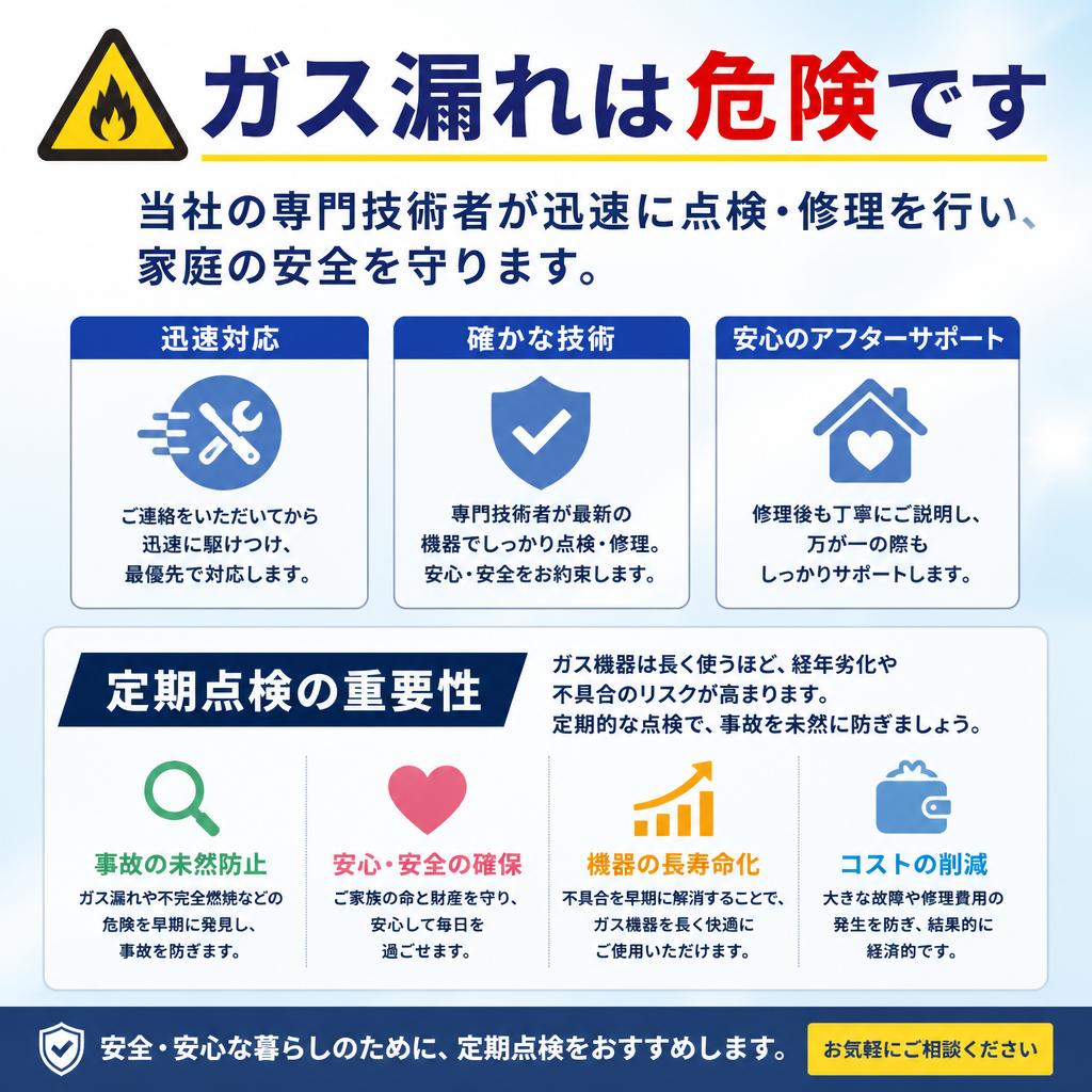 2. ガス漏れ点検で安心安全の暮らしを