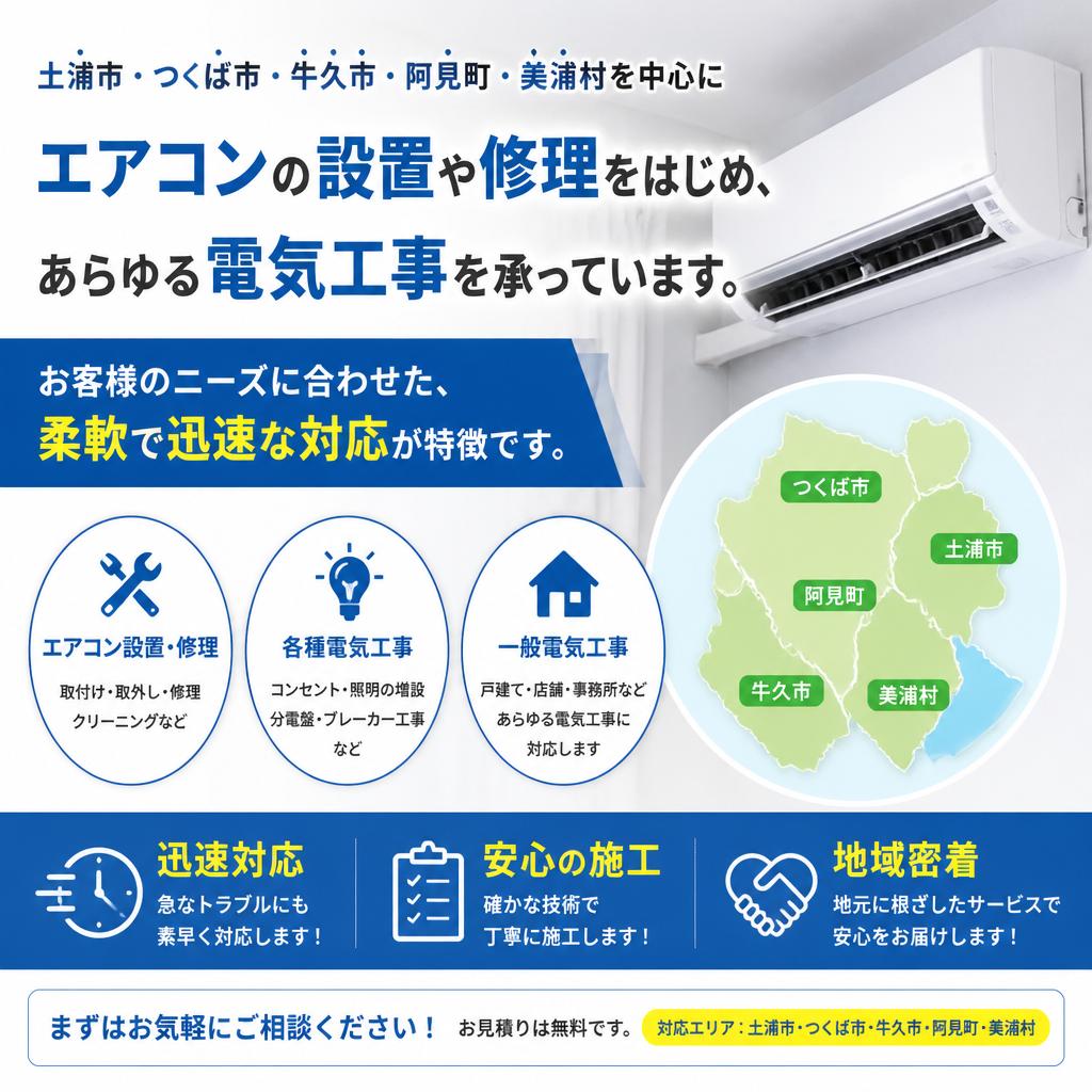 当社のエアコン工事サービス