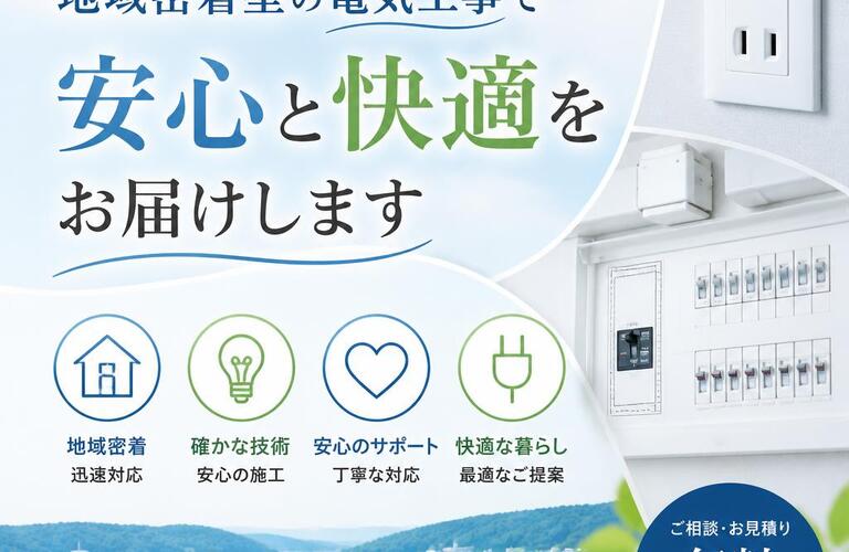 地域密着型の電気工事で安心と快適をお届け