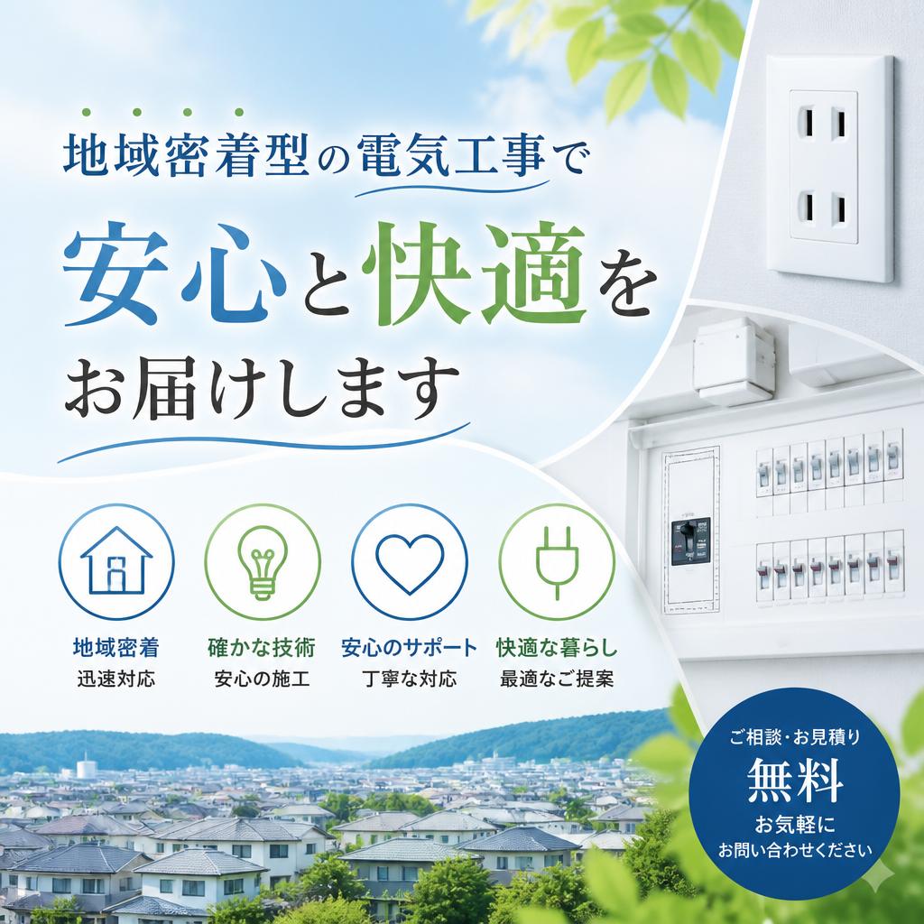 地域密着型の電気工事で安心と快適をお届け