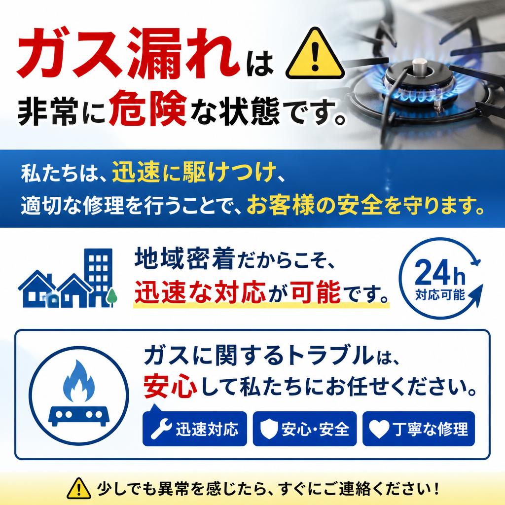 ガス漏れ修理の必要性と迅速な対応