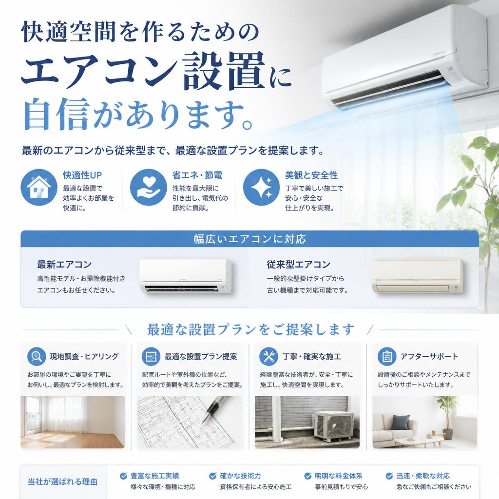 エアコン設置のプロフェッショナル