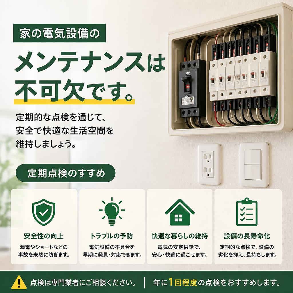 電気メンテナンスで安心の生活を