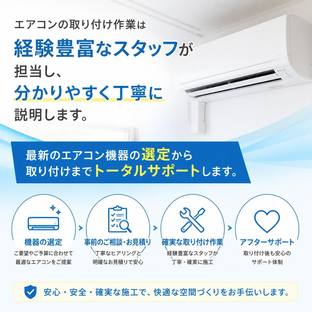 エアコン取り付けのプロ集団