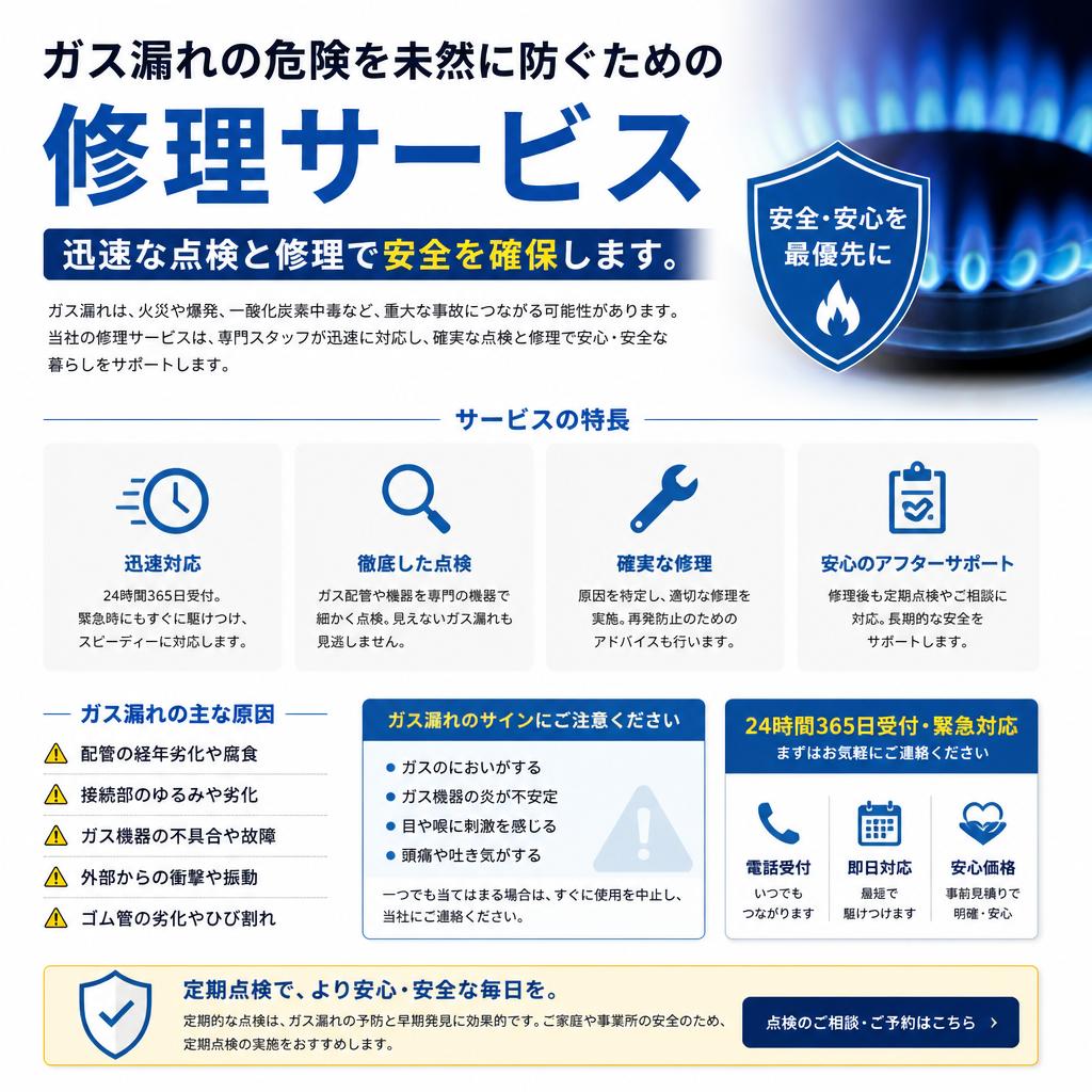 万全なガス漏れ対策