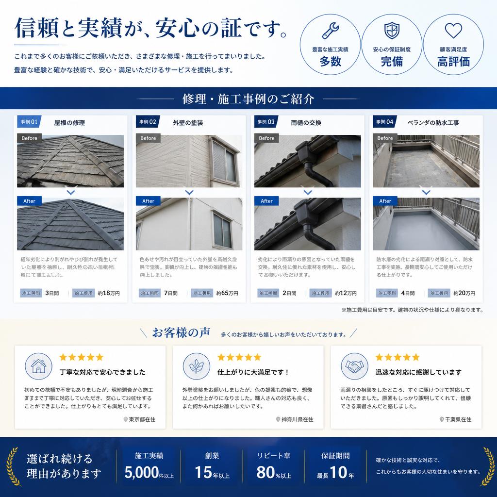 お客様の声・実績の紹介