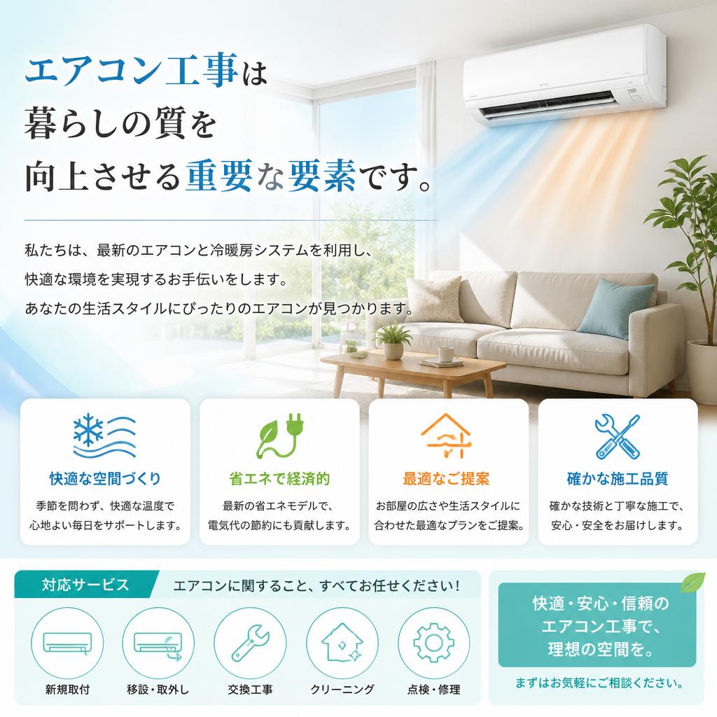 快適な冷暖房の導入